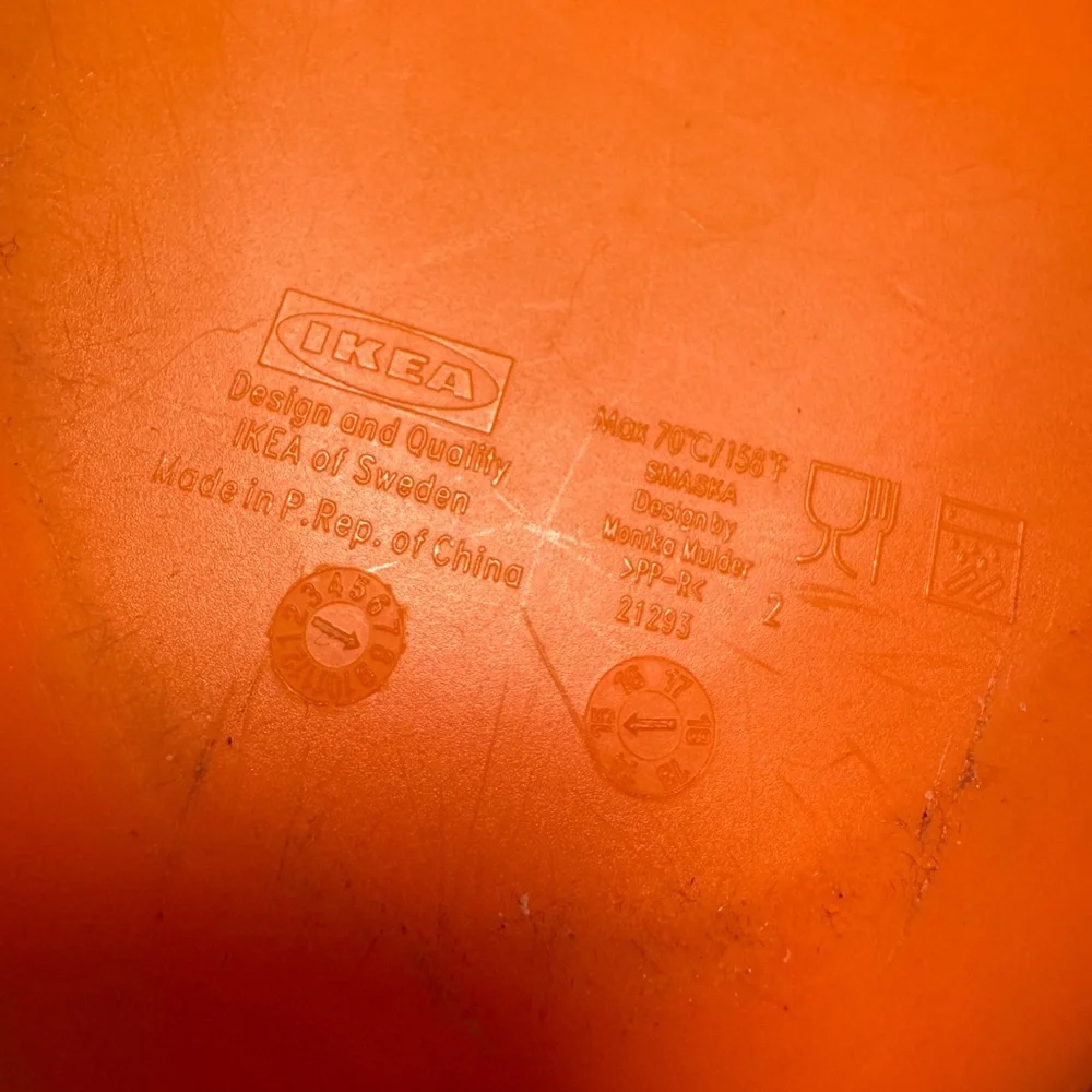 IKEA Orange and Black Dog Storage Tupperware